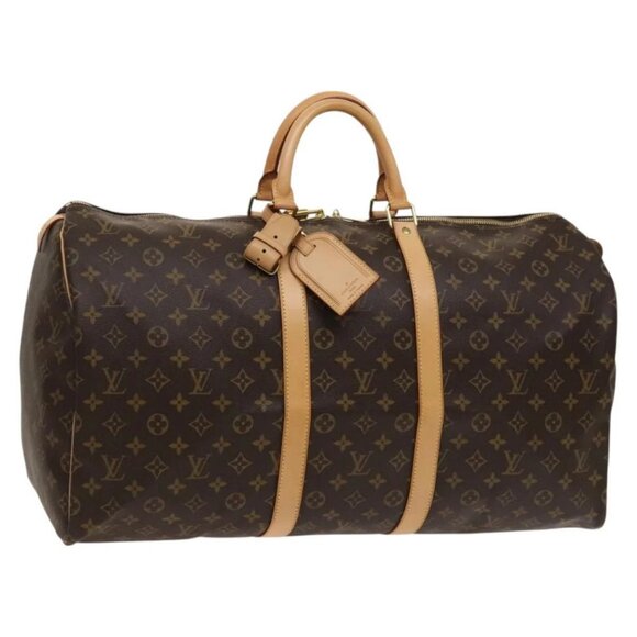LOUIS VUITTON Monogram Keepall 55 Boston Bag M41424 LV Auth 117108SM - Picture 1 of 16